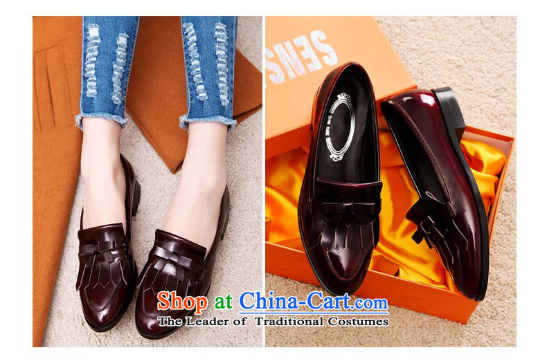 Ygk counters genuine autumn, a relaxing and comfortable stylish girl round head of England retro-su single Shoes, Casual Shoes, wine red 34 Photo 6614, prices, brand platters! The elections are supplied in the national character of distribution, so action, buy now enjoy more preferential! As soon as possible.