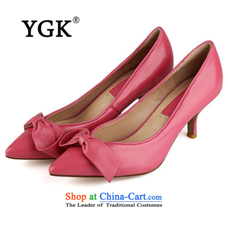 Ygk counters genuine new stylish casual fine point with a bow tie single shoe the the high-heel shoes women shoes 9774 Download black 37,YGK,,, shopping on the Internet