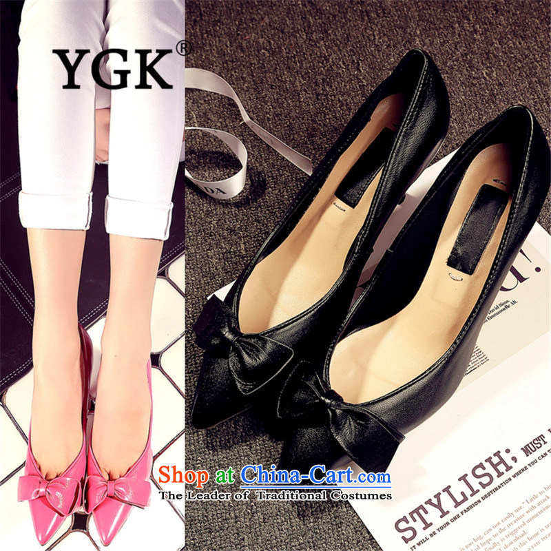 Ygk counters genuine new stylish casual fine point with a bow tie single shoe the the high-heel shoes women shoes 9774 Download black 37,YGK,,, shopping on the Internet