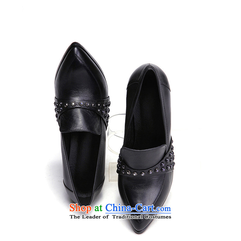 Counters genuine YGK stylish deep single 2015 toe layer cowhide with high-heel points rough water drilling women shoes 9538 Black 36 pictures, prices, brand platters! The elections are supplied in the national character of distribution, so action, buy now enjoy more preferential! As soon as possible.
