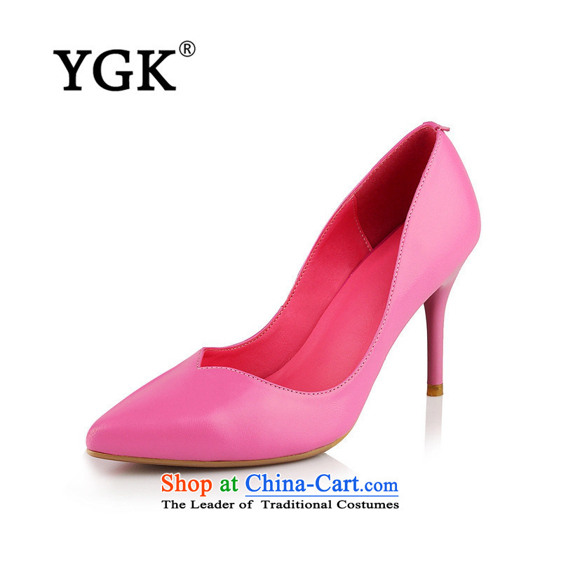 Ygk counters in spring and autumn genuine new high-heel shoes Korean Fine heels Ms. point light port single shoe 1430 light pink 35,YGK,,, shopping on the Internet