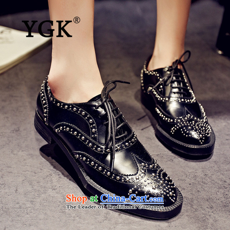 Counters YGK2015 genuine English wind stylish Blok women shoes with low round head single women thick tether womens single shoe black 38,YGK,,, 471,453 cars shopping on the Internet