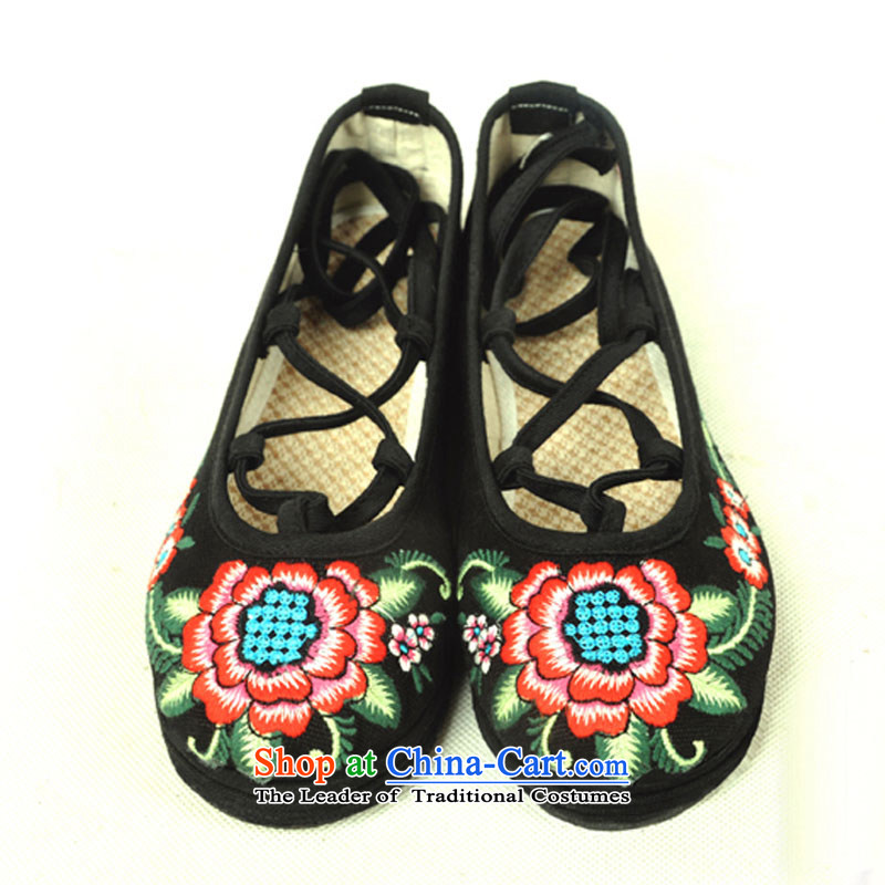 Is small and the old Beijing mesh upper ethnic pure cotton embroidered shoes ZCA13 women - 5 black 34 is small-mi (LOVELY BEAUTY , , , shopping on the Internet