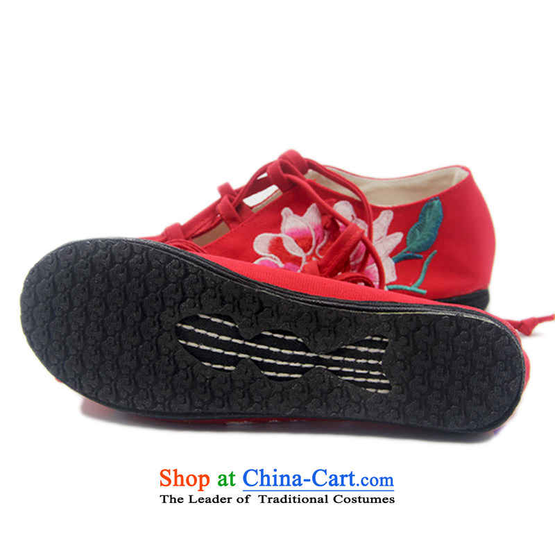 Is small and the old Beijing mesh upper ethnic embroidered with thousands of bottom sandals ZCA015 red 37, is small-mi (LOVELY BEAUTY , , , shopping on the Internet
