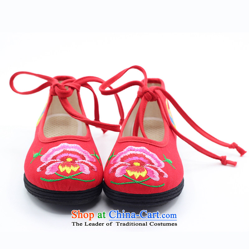 Is small and the old Beijing mesh upper embroidery Pure Cotton Women's Shoe ZCA1006 red 40, is small-mi (LOVELY BEAUTY , , , shopping on the Internet
