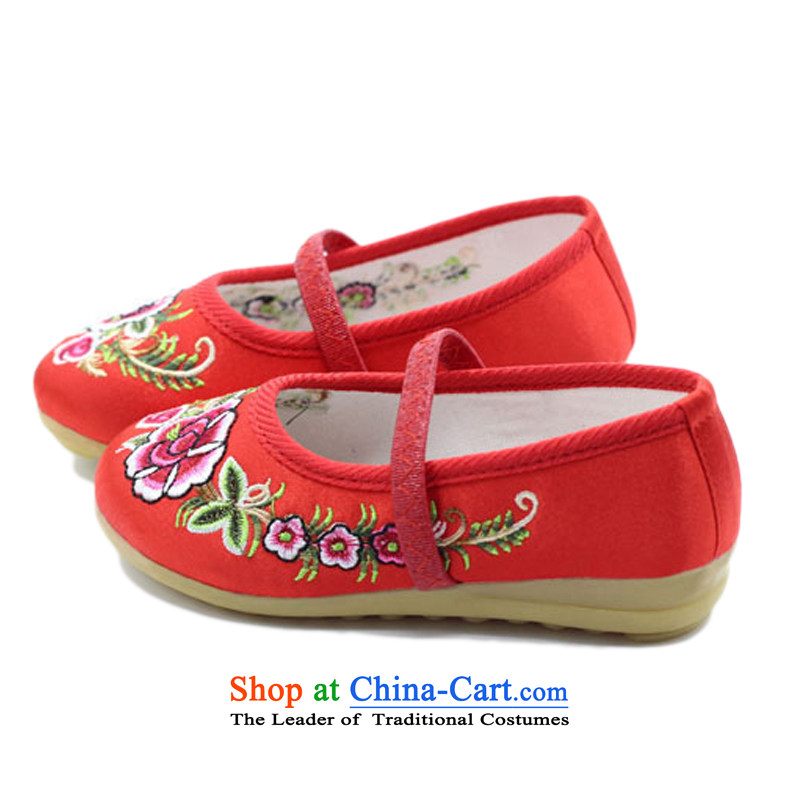 Is small and the old Beijing mesh upper ethnic embroidery beef tendon backplane Children Dance Shoe ZCA008 pink 15, is small-mi (LOVELY BEAUTY , , , shopping on the Internet