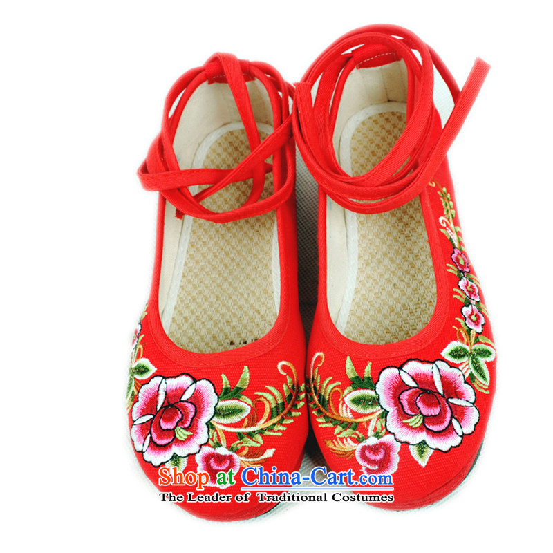 Is small and the old Beijing mesh upper ethnic pure cotton embroidered shoes Children Dance ZCA, T01 red 18, is small-mi (LOVELY BEAUTY , , , shopping on the Internet