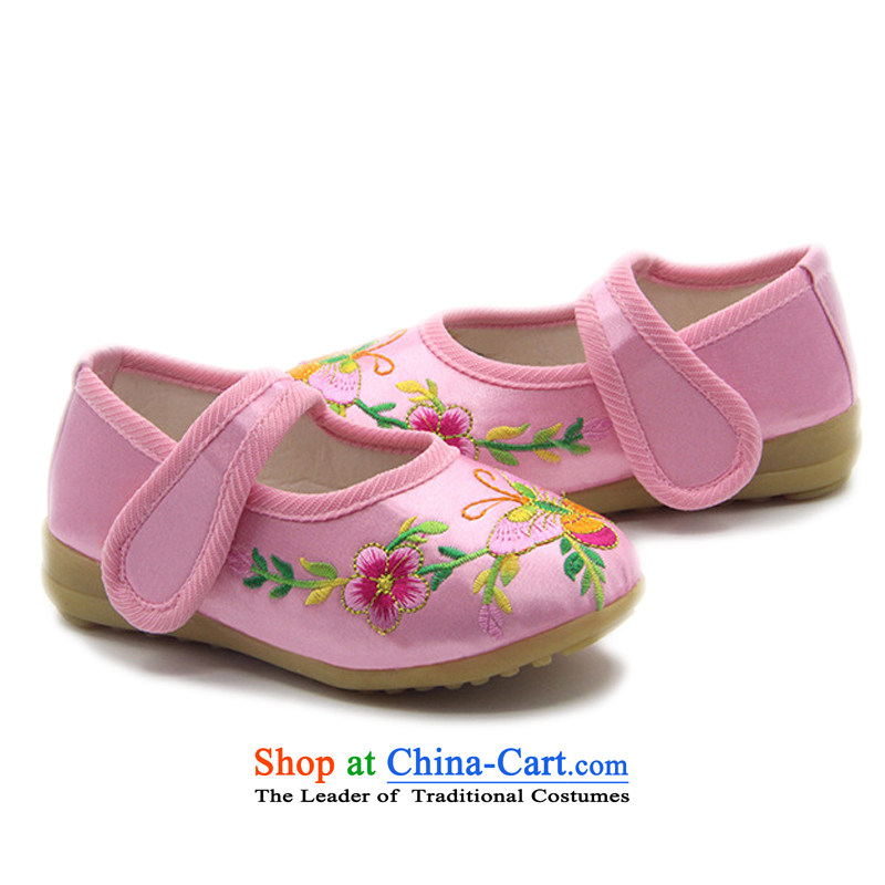 Is small and the old Beijing mesh upper web ethnic flower children Velcro Dance Shoe beef tendon B136 ZCA, pink 15, is small-mi (LOVELY BEAUTY , , , shopping on the Internet