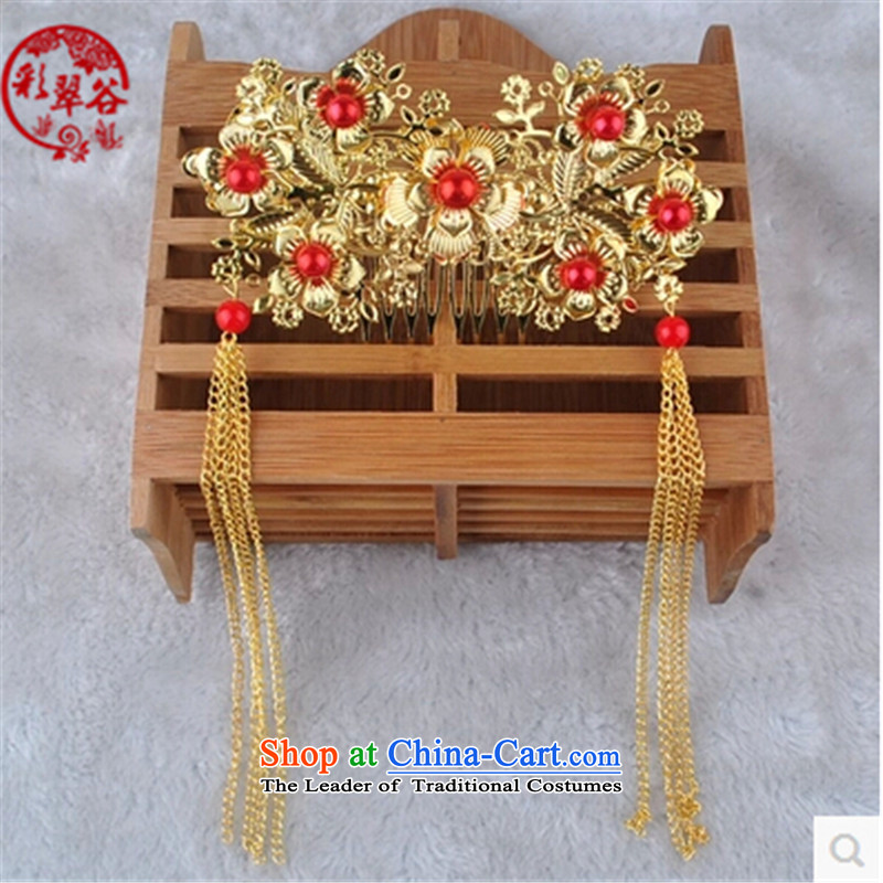 Multimedia verdant valleys costume bride Bong-sam Hui headdress Ancient Costume jewelry from the game by Ornate Kanzashi bride Sau Wo Service head-dress, and the color red gift Golden Valley Hong Kong shopping on the Internet has been pressed.