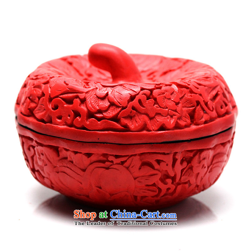 As ethnic Chinese characteristics Selina Chow a red-ripe persimmon paint carved jewelry box wedding gifts by order of the diao lacquer red.
