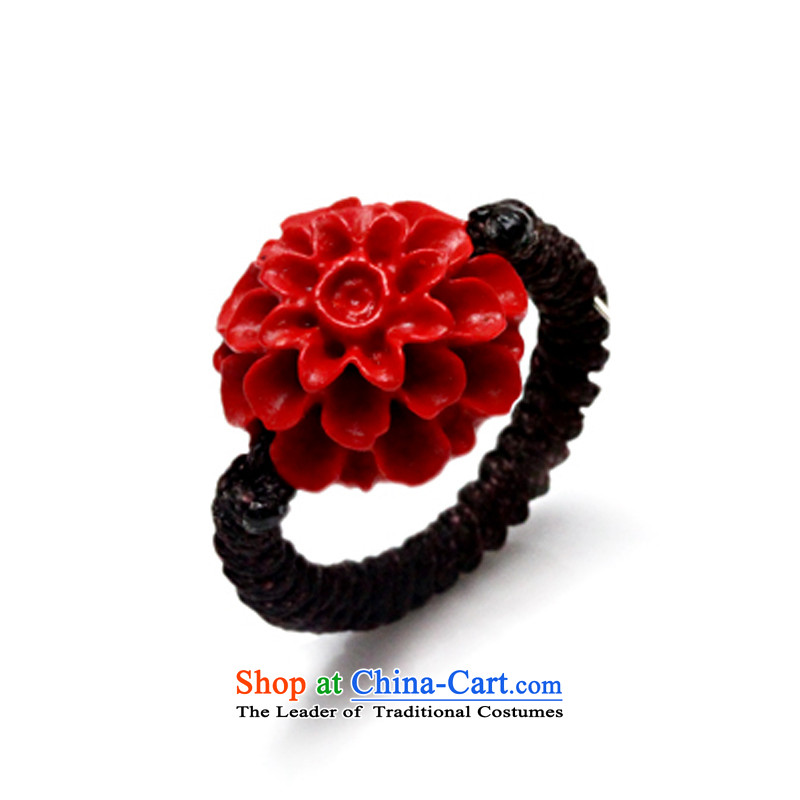 As China red paint Selina Chow carved dahlia ring hand-carry this year by order of the Geumgang bride jewelry gift set do other dimensions photographed the please leave a message