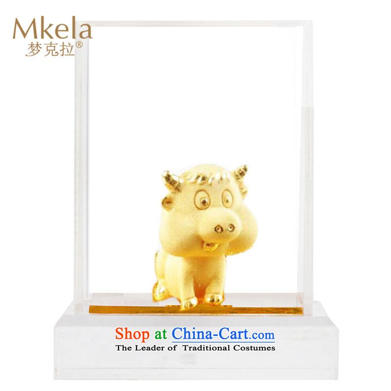 Dream of gold thousands mkela carat gold ornaments lint-free cast gold ornaments thousands of gold cast Kim 12 animals of the Chinese zodiac cattle Ornaments