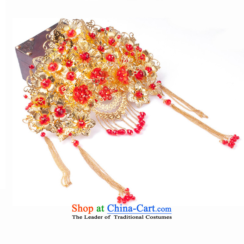 Water & bridal costume Head Ornaments Flow Su Feng crown for international Chinese qipao-soo marriage Wedding Gifts Wo Service hates makeup and accessories red edging Headdress to earrings gift box, Water & , , , shopping on the Internet