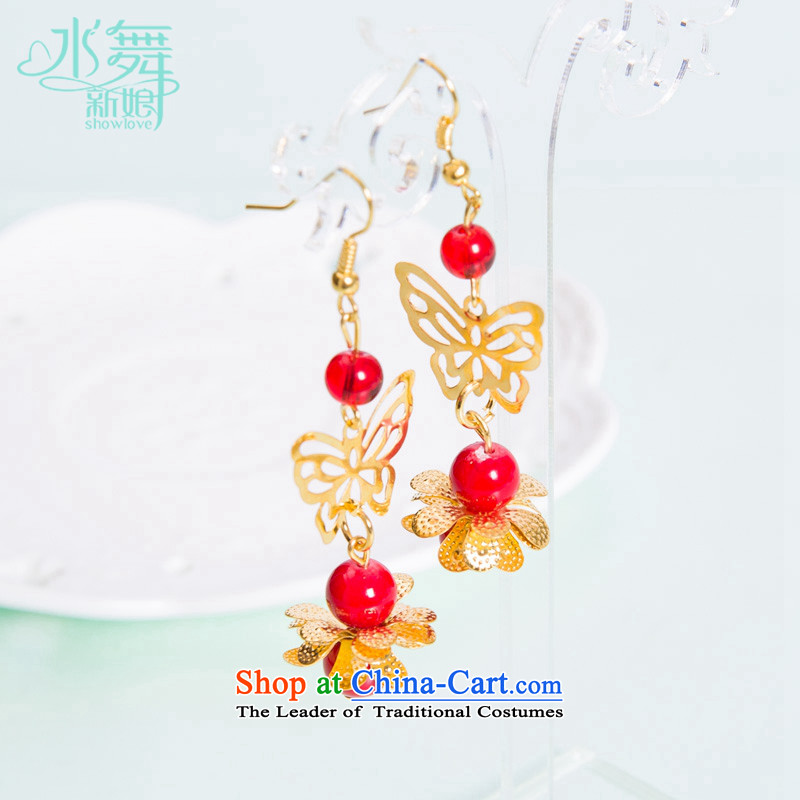 Water & bridal dresses golden earrings butterfly costume marriage ear hook Chinese dragon robe accessories, water & , , , shopping on the Internet