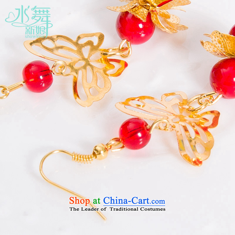 Water & bridal dresses golden earrings butterfly costume marriage ear hook Chinese dragon robe accessories, water & , , , shopping on the Internet