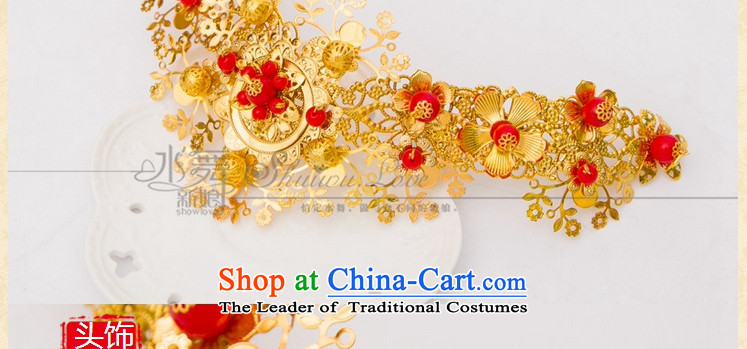 Water & bridal gold red gold leaf flowers hair accessories for Chinese marriage ornaments costume qipao accessories twist twist, single picture, prices, brand platters! The elections are supplied in the national character of distribution, so action, buy now enjoy more preferential! As soon as possible.