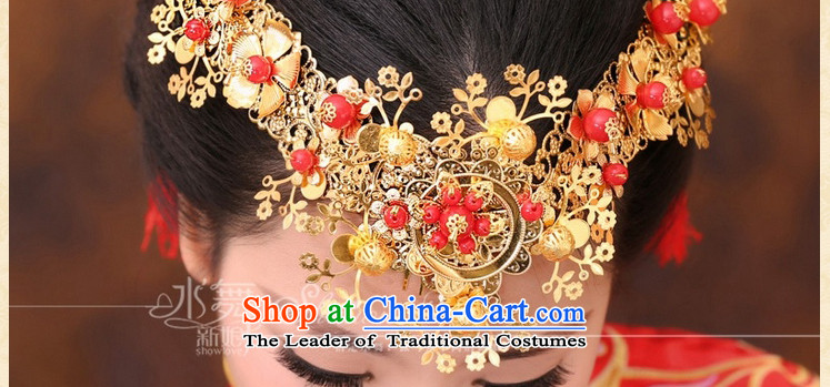 Water & bridal gold red gold leaf flowers hair accessories for Chinese marriage ornaments costume qipao accessories ripple single picture, prices, brand platters! The elections are supplied in the national character of distribution, so action, buy now enjoy more preferential! As soon as possible.