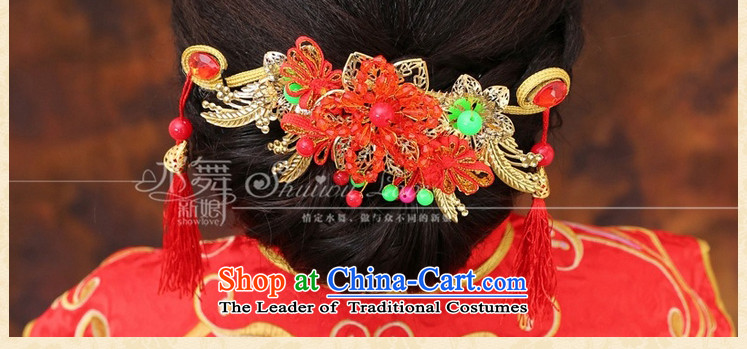 Water & bridal gold red gold leaf flowers hair accessories for Chinese marriage ornaments costume qipao accessories twill small single picture, prices, brand platters! The elections are supplied in the national character of distribution, so action, buy now enjoy more preferential! As soon as possible.