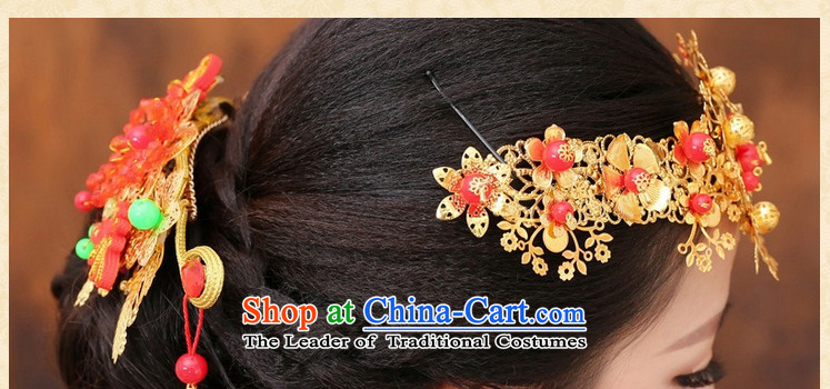 Water & bridal gold red gold leaf flowers hair accessories for Chinese marriage ornaments costume qipao accessories twill large single picture, prices, brand platters! The elections are supplied in the national character of distribution, so action, buy now enjoy more preferential! As soon as possible.