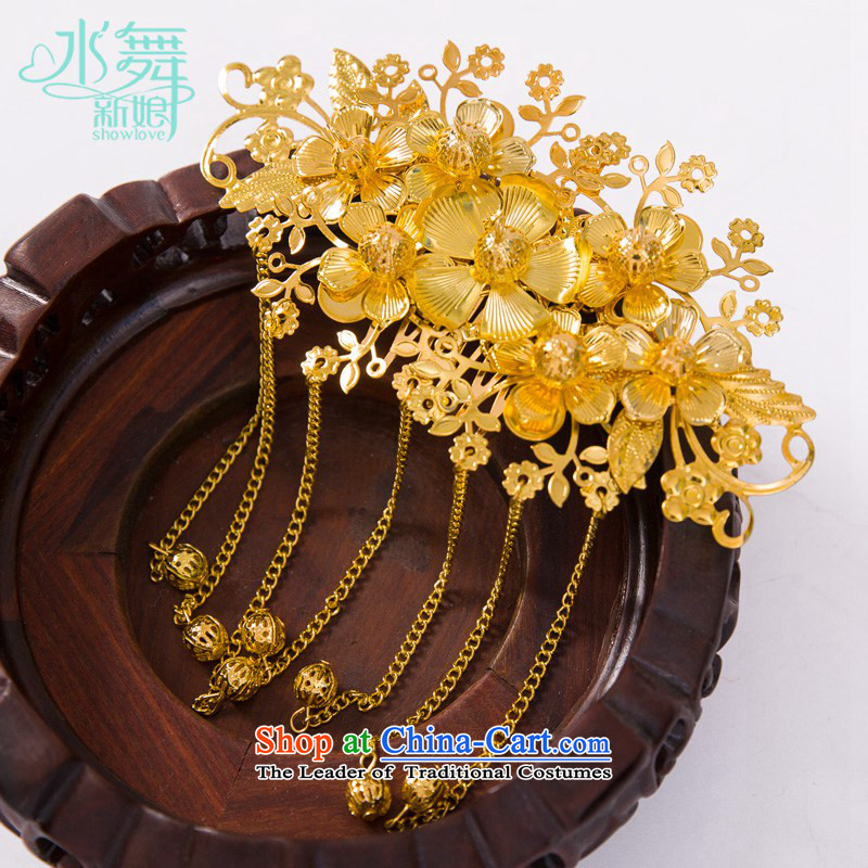 Water & bridal Chinese Head Ornaments Gold Stream Su classical costume qipao accessories Soo Wo Service brush gold yarn, water & , , , bag shopping on the Internet