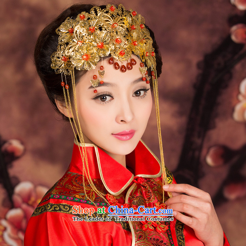  The bride of Crown mslover Bong-sam Hui Red Head Ornaments New Classical Chinese marriage was adorned with head of international GS141213, edging of Lisa (MSLOVER) , , , shopping on the Internet