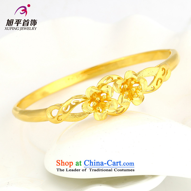 Gold Jewelry xupingjewelry lily flowers opening bracelets women car China wind collar 23K gold within marriage a diameter of about 6cm, flat jewelry (XUPING-wook) has been pressed on JEWELRYI Shopping
