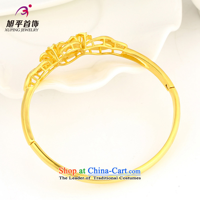 Gold Jewelry xupingjewelry lily flowers opening bracelets women car China wind collar 23K gold within marriage a diameter of about 6cm, flat jewelry (XUPING-wook) has been pressed on JEWELRYI Shopping