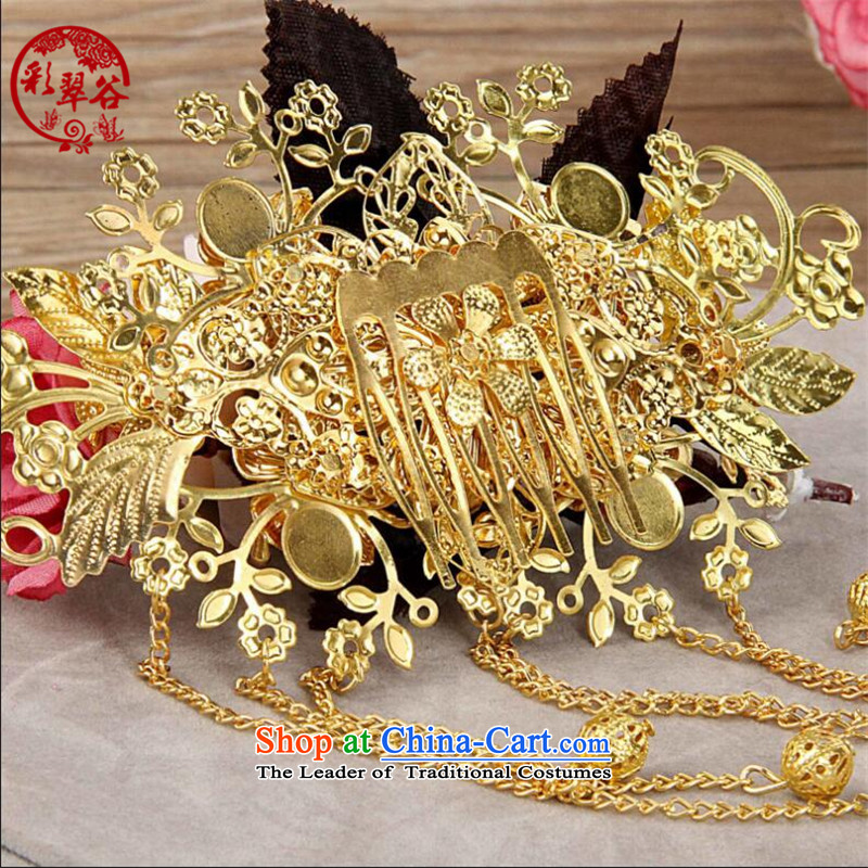 Multimedia verdant valleys bride costume and ornaments made of Chinese Bong-sam Hui Ornate Kanzashi hair accessories gift, and the color of the Hong Kong Valley Shopping on the Internet has been pressed.