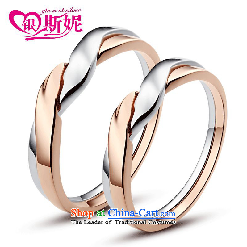 Silver, silver couples in Connie rings couples a pair of ancient Korean version of the love of sweet romantic lip of seal