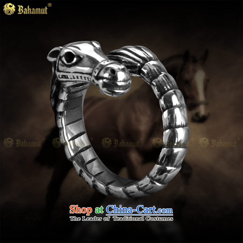 Titanium bahamut steel in the year of the horse by order of the Chinese zodiac, rings men Ma Ring Ring opening steel ring ring from the Korean version of the perimeter of 25 65 inner 20.7mm, Baha's (BAHAMUT) , , , shopping on the Internet