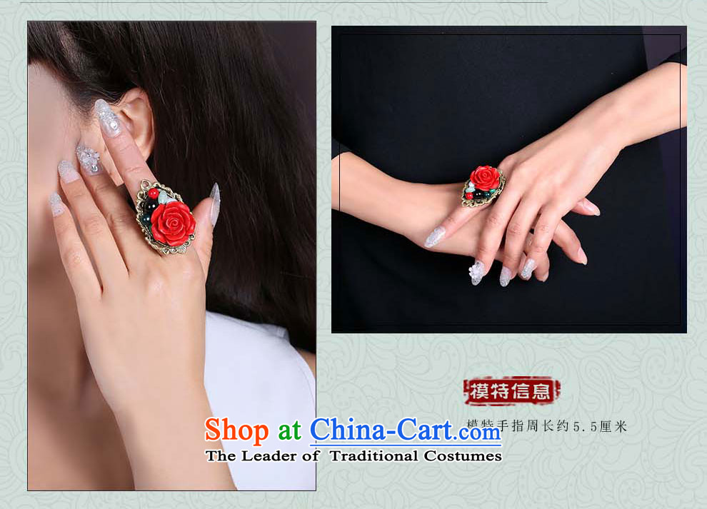 Rain carved roses paint Gangnam China wind ring finger exaggerated retro ethnic decorations are female (opening) Picture, prices, brand platters! The elections are supplied in the national character of distribution, so action, buy now enjoy more preferential! As soon as possible.