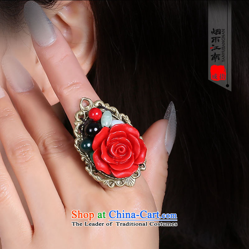Rain carved roses paint Gangnam China wind ring finger exaggerated retro ethnic decorations are female (opening), Amidst the Rain Gangnam , , , shopping on the Internet
