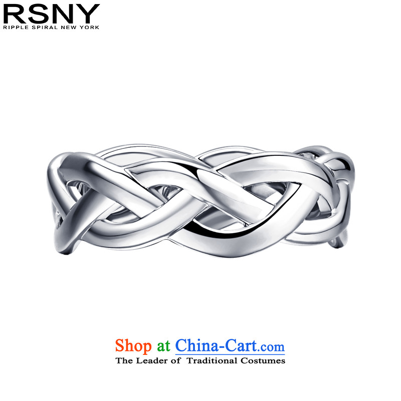 ?Gold plated rings stylish RSNY jewelry female personality simple and classy engraving couples to Ring Ring Valentine's Day Gift girlfriend?RS033?18K White Gold-plated Code 5_China 9