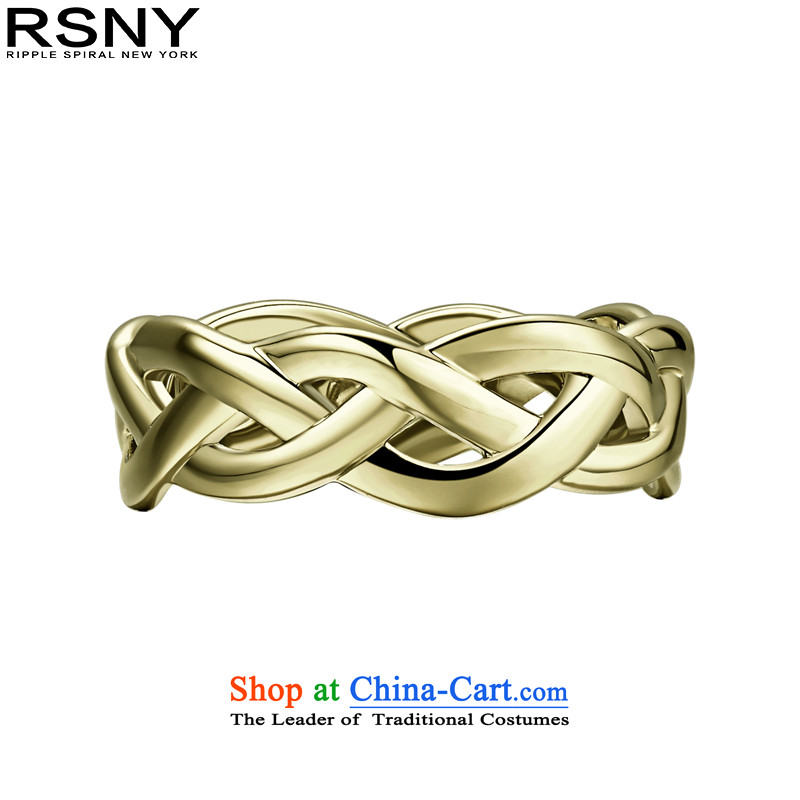  Gold plated rings stylish RSNY jewelry female personality simple and classy engraving couples to Ring Ring Valentine's Day Gift girlfriend RS033 18K White Gold-plated Code 5/9, close the Chinese poem Republika Srpska (REPLY WERE POSTED SPIRAL shopping on