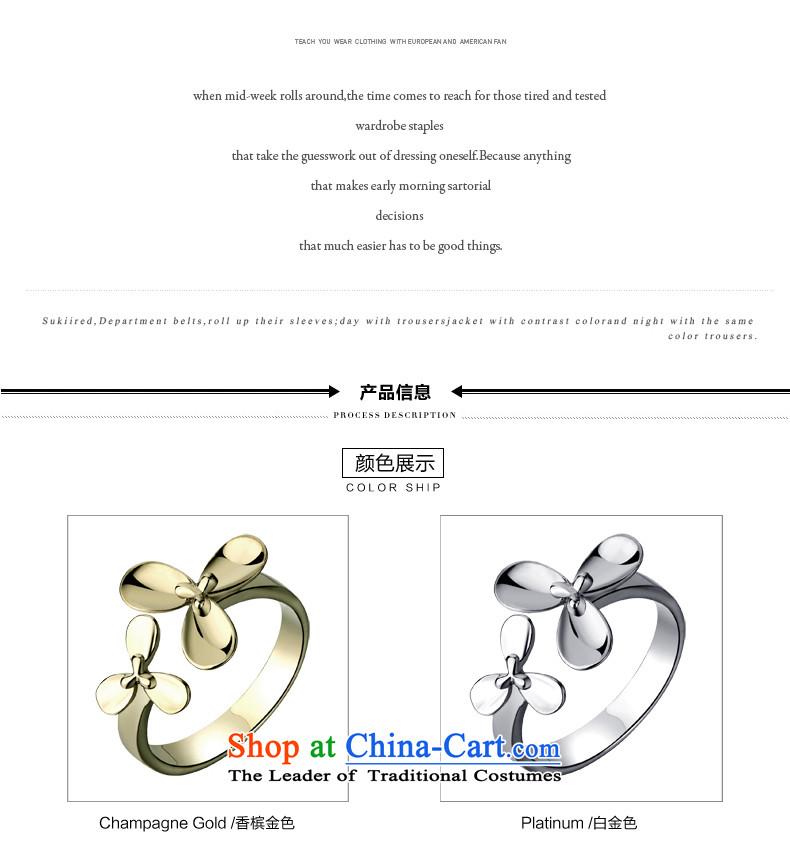  Gold plated rings stylish RSNY jewelry female clover blossom-ring Valentine's Day Gift girlfriend RS036 18K White Gold-plated 6.5 / China Code 13 (pictures, prices, brand platters! The elections are supplied in the national character of distribution, so action, buy now enjoy more preferential! As soon as possible.