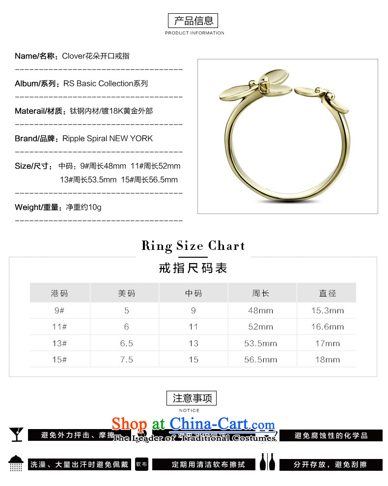  Gold plated rings stylish RSNY jewelry female clover blossom-ring Valentine's Day Gift girlfriend RS036 18K White Gold-plated 6.5 / China Code 13 (pictures, prices, brand platters! The elections are supplied in the national character of distribution, so action, buy now enjoy more preferential! As soon as possible.