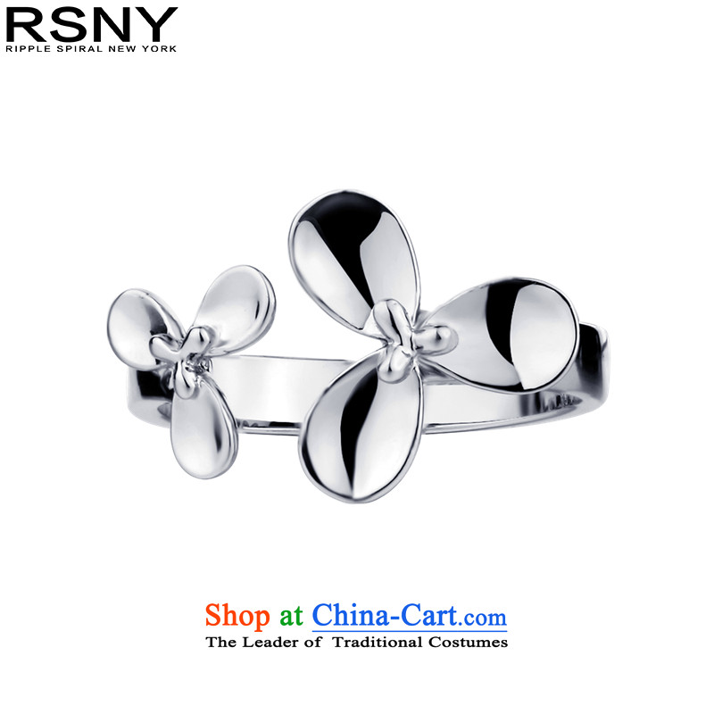  Gold plated rings stylish RSNY jewelry female clover blossom-ring Valentine's Day Gift girlfriend RS036 18K White Gold-plated 6.5 / China Code 13, and the Republika Srpska poem kpa (REPLY WERE POSTED SPIRAL shopping on the Internet has been pressed.