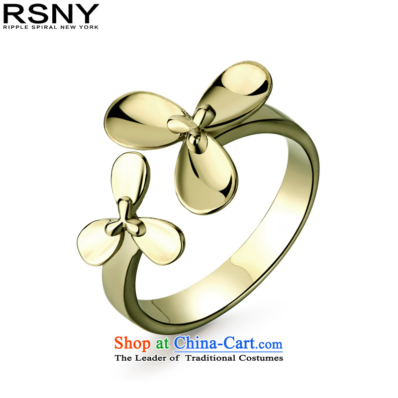  Gold plated rings stylish RSNY jewelry female clover blossom-ring Valentine's Day Gift girlfriend RS036 18K White Gold-plated 6.5 / China Code 13, and the Republika Srpska poem kpa (REPLY WERE POSTED SPIRAL shopping on the Internet has been pressed.