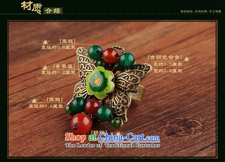 Onyx China wind rings Cloisonne Accessory forefinger exaggerated big butterfly retro ethnic decorations are female code refers to ring to adjust the picture, prices, brand platters! The elections are supplied in the national character of distribution, so action, buy now enjoy more preferential! As soon as possible.