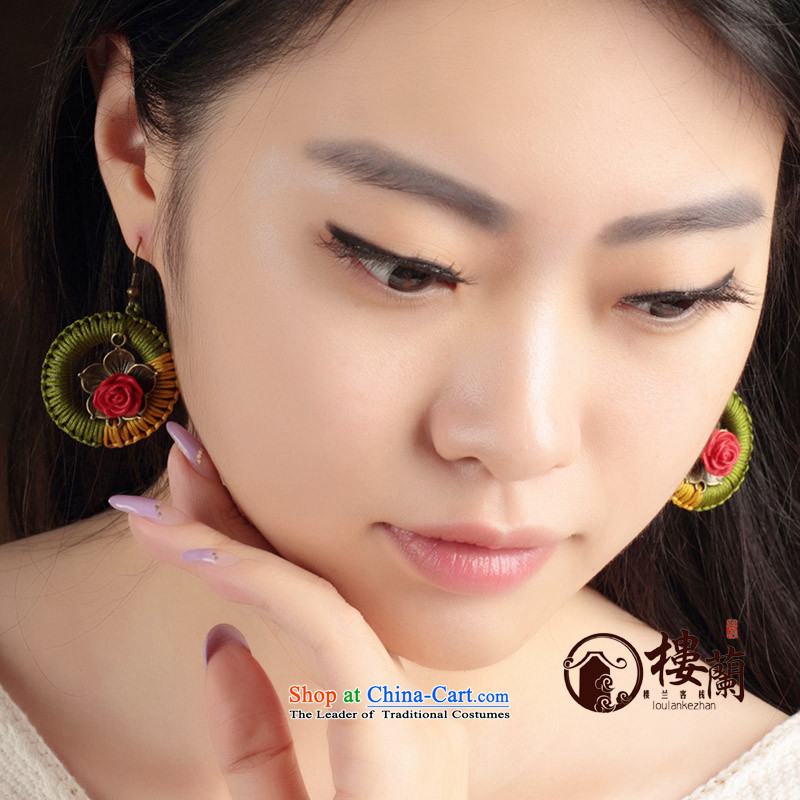 Original handcrafted accessories from retro look like China wind of the Grand Circle ear ear ornaments Fall Arrest of ethnic earrings female plain alloy earhook copper-colored_high hardness, not easy to deform, possession of the United States , , , shoppi