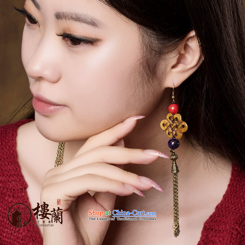 The original Manual of ethnic ornaments ear earrings Ancient Costume hanging ears long temperament ear fall arrest girls ordinary alloy earhook copper-colored_high hardness, not easy to deform, possession of the United States , , , shopping on the Interne
