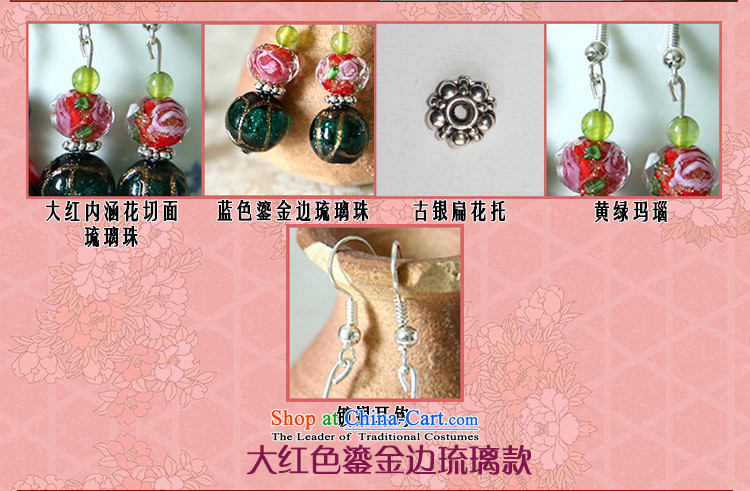Hanata earrings jewelry female human ear clip national quality culture China Wind Flower decorations ear ear ornaments red retro plane crash glass image, prices, brand platters! The elections are supplied in the national character of distribution, so action, buy now enjoy more preferential! As soon as possible.