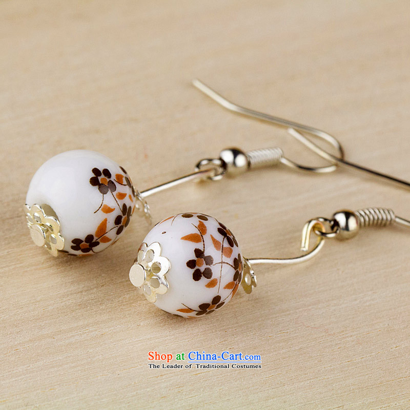 Jing Huan Sleek and versatile Chinese Folk Wind creative retro personality manually ornaments ceramic accessories PORCELAIN BEADS JERG011 earrings ear ear ornaments lady spent the fall arrester, 蒾 Lin , , , shopping on the Internet