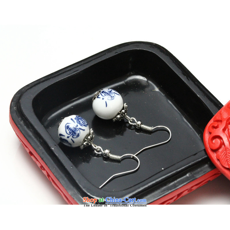 If Selina Chow possession porcelain silver earrings birthday gift China wind ornaments female 925 silver hooks, such as Yee (rooyoor) , , , shopping on the Internet