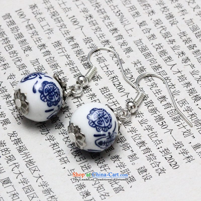 If Selina Chow possession porcelain silver earrings birthday gift China wind ornaments female 925 silver hooks, such as Yee (rooyoor) , , , shopping on the Internet