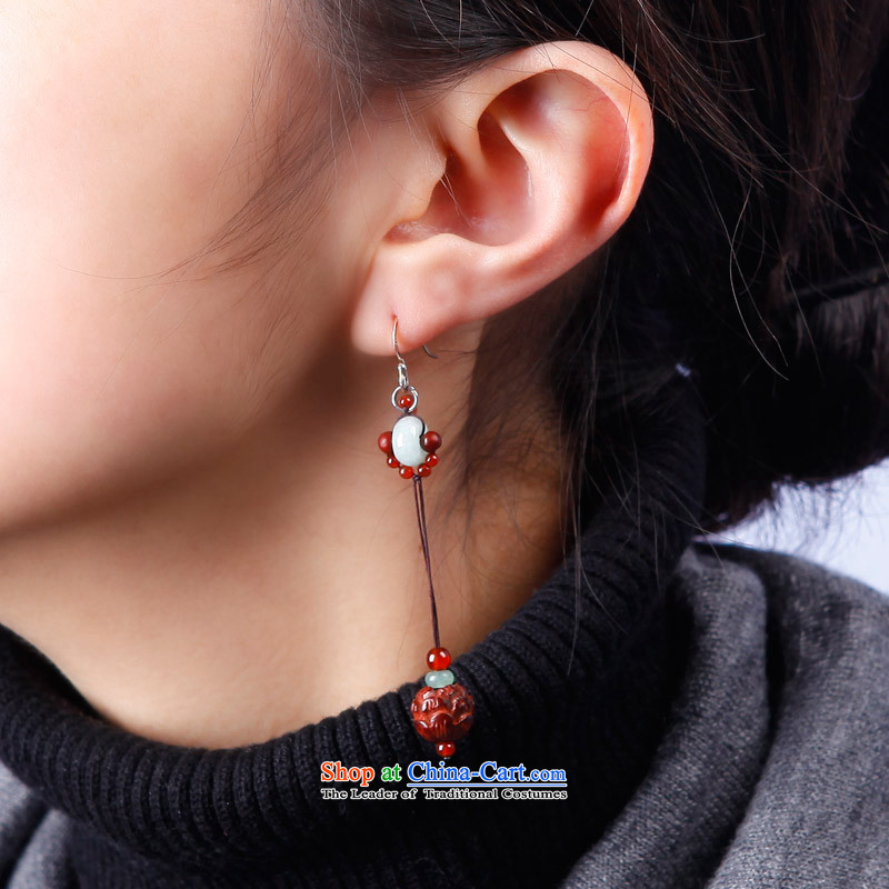Phoenix Nirvana jewelry earrings stylish girl Red Agate hots Red Sandalwood original manually China wind-tone AD027121210W, Phoenix Nirvana , , , shopping on the Internet