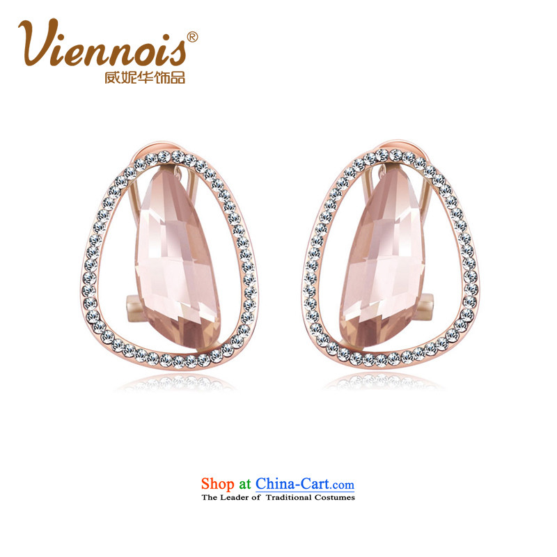 Verisign China viennois Connie rose gold elegant stylish wild female earrings with ornaments sent his girlfriend Kim in the Gift Charm
