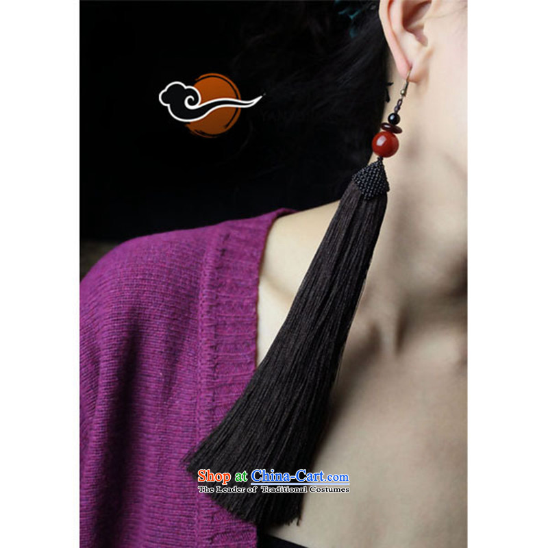 Gangnam-gu rainy earrings long exaggerated edging agate national China wind long stage accessories, rain Gangnam , , , shopping on the Internet