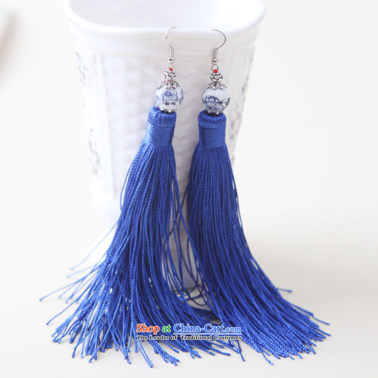 Song is colorful and stylish blue ceramic edging earrings ear Fall Arrest of ethnic manually retro China wind blue-and-Hi - Blueprint chip, prices, brand platters! The elections are supplied in the national character of distribution, so action, buy now enjoy more preferential! As soon as possible.