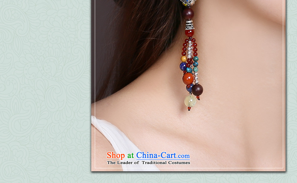 Gangnam-gu rainy ethnic earrings long temperament Bodhi Cloisonne Accessory retro ear ornaments women fall arrester China Wind 925 silver coarse ear hook picture, prices, brand platters! The elections are supplied in the national character of distribution, so action, buy now enjoy more preferential! As soon as possible.